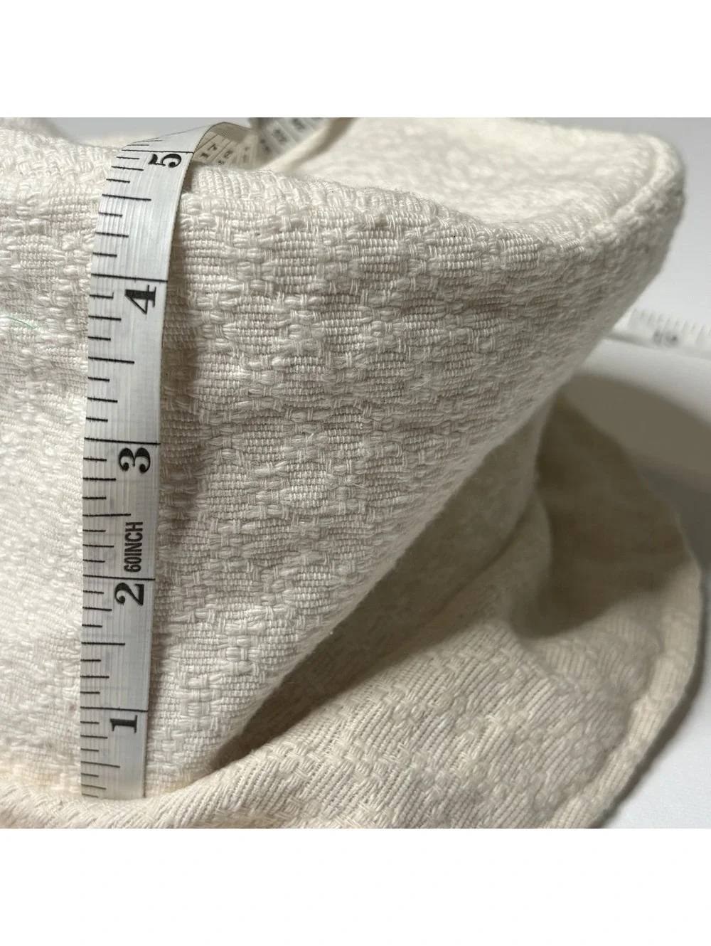Textured Neutral Bucket Hat Cream Off White Casual Sun Hat